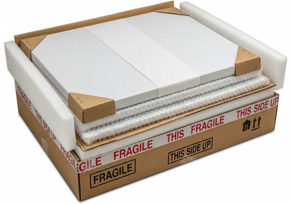 Richtig polstern beim Leinwand versenden