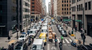 Herausforderungen bei der Express-Zustellung in urbanen Räumen.