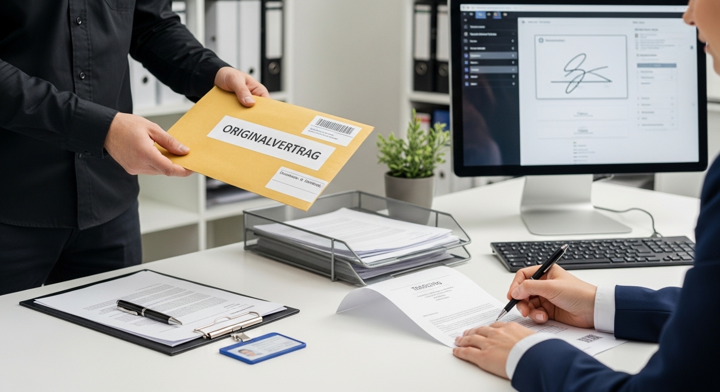Sicherer Versand von Originaldokumenten und Verträgen.