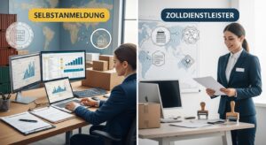 Selbstanmeldung vs. Zolldienstleister: Vor- und Nachteile.