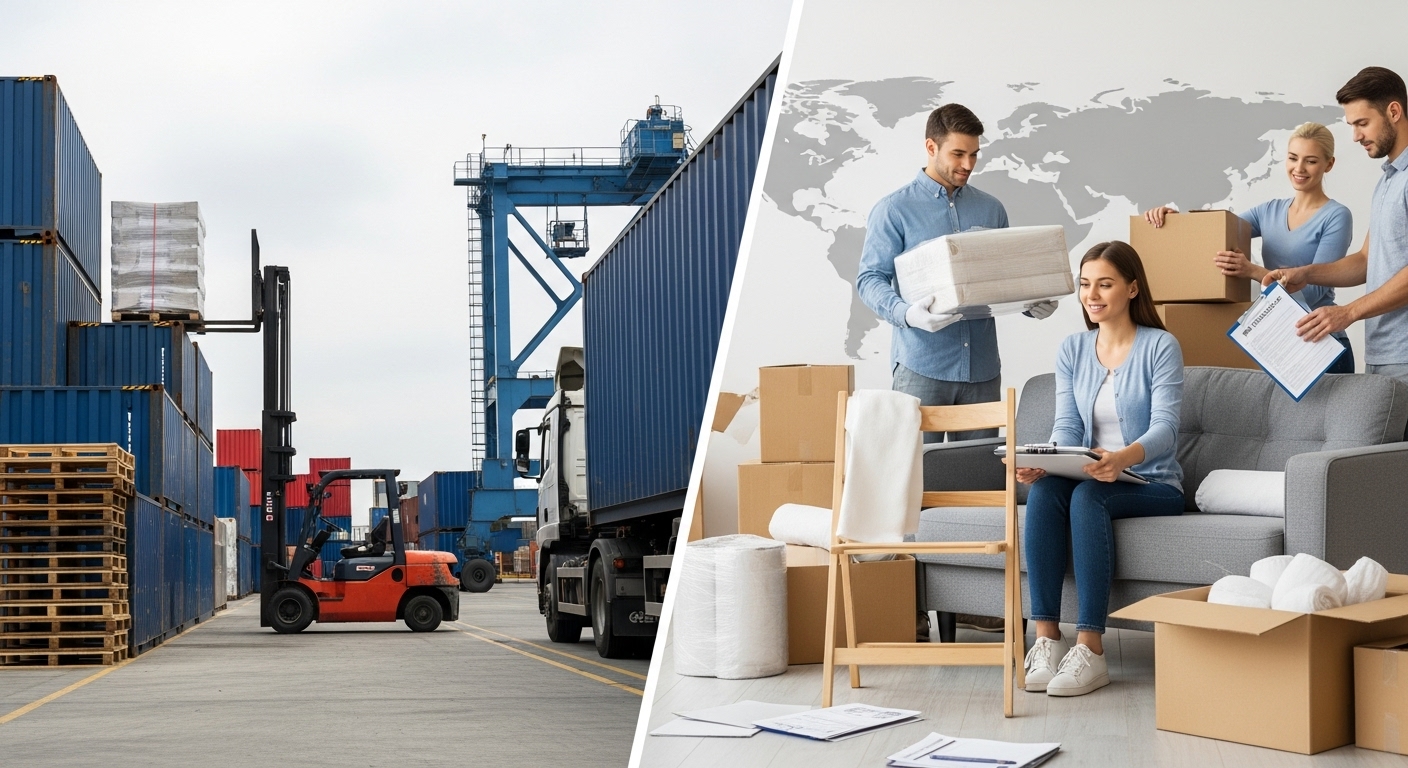 Spedition oder Umzugsfirma