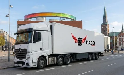 Coursier express Aarhus – camion DAGO Express