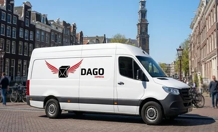 DAGO Express koeriersdienst sprinter bestelwagen in Amsterdam