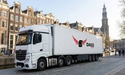 DAGO Express transportbedrijf vrachtwagen in Amsterdam