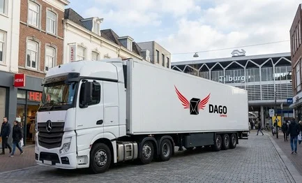 DAGO Express transportbedrijf vrachtwagen in Tilburg