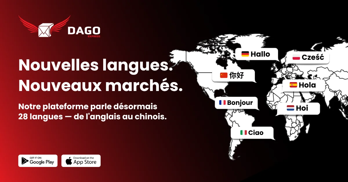 Nouvelles langues chez DAGO Express - 28 langues sur une plateforme