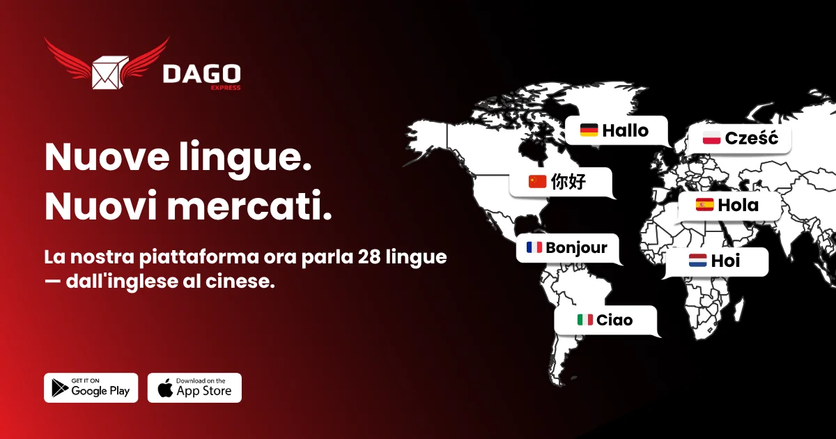 Nuove lingue su DAGO Express - 28 lingue su una piattaforma