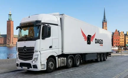 Coursier express Stockholm – camion DAGO Express