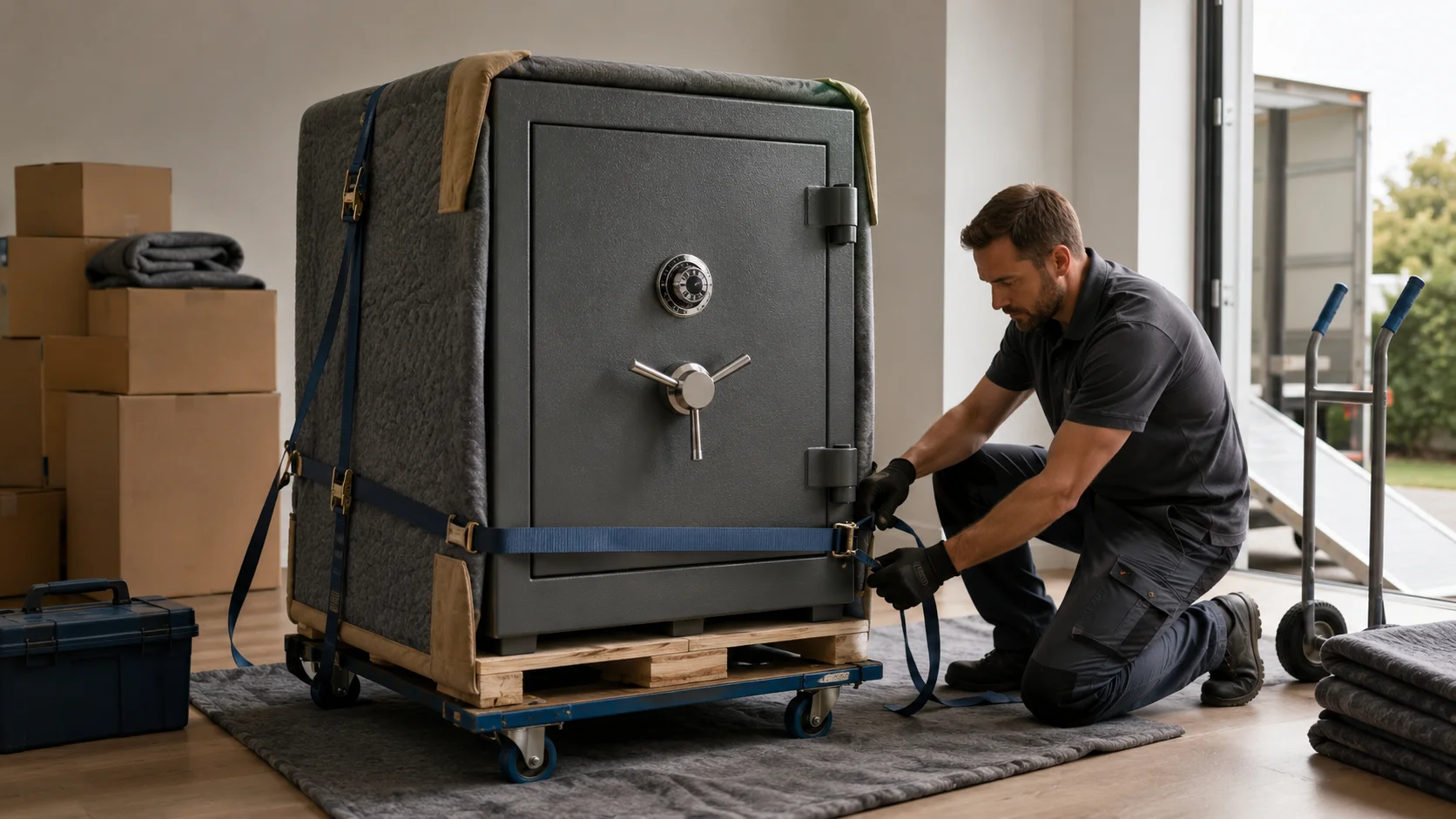 Tresor für den Transport vorbereiten
