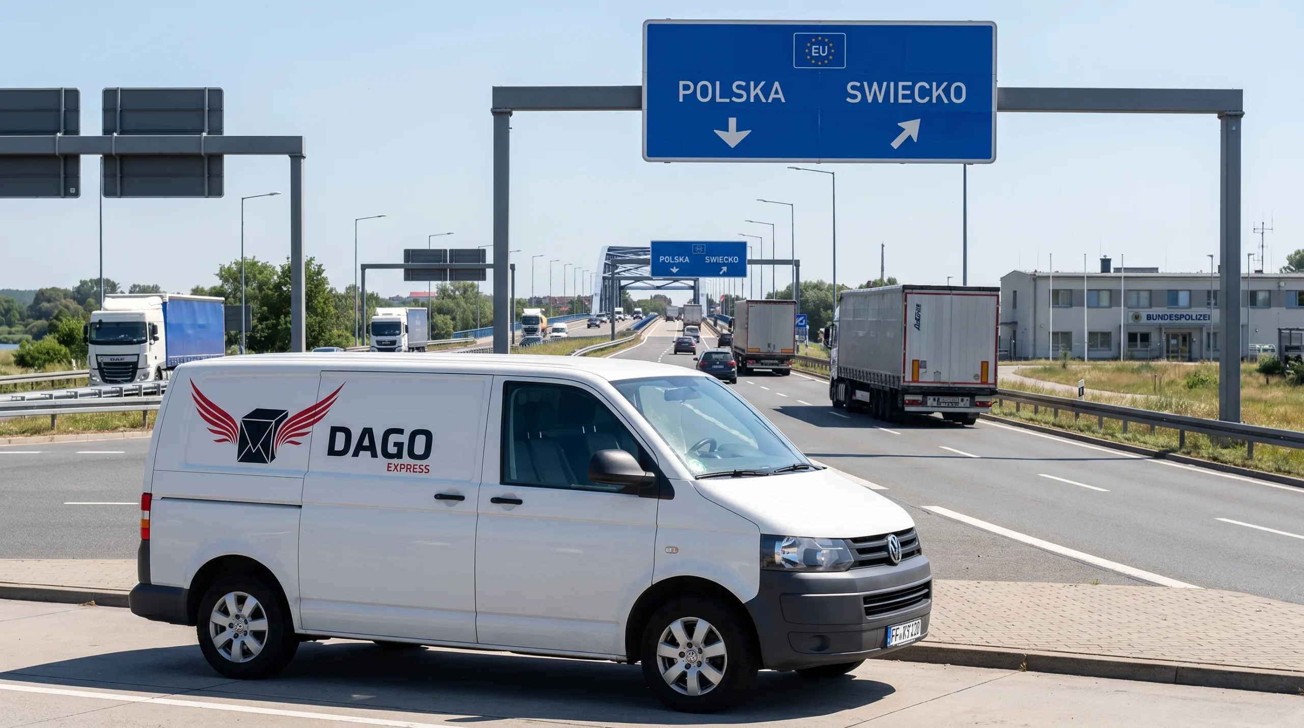 DAGO Express Sprinter mit Smart Tacho 2 an der deutsch-polnischen Grenze