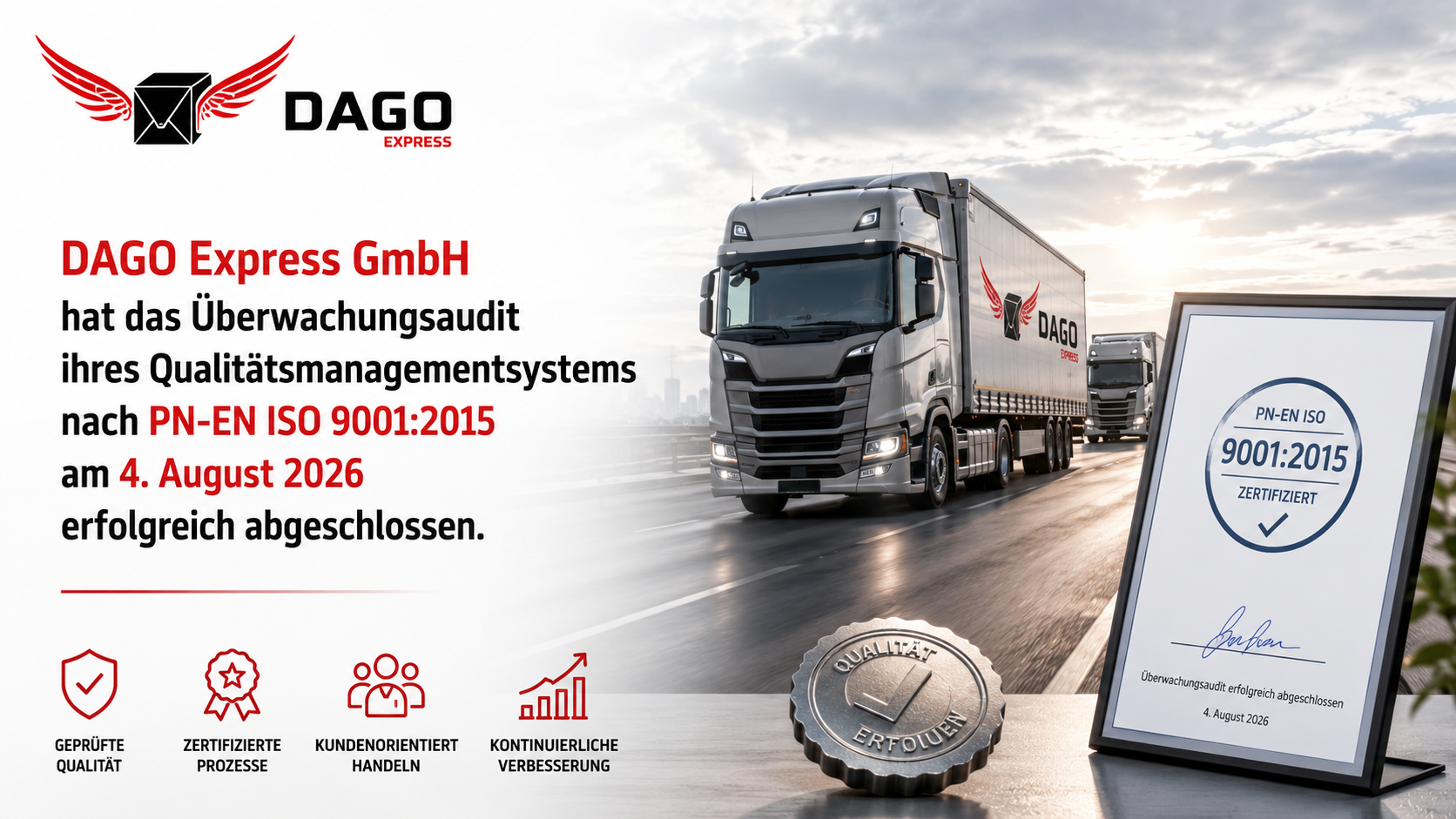 ISO 9001 im Transport